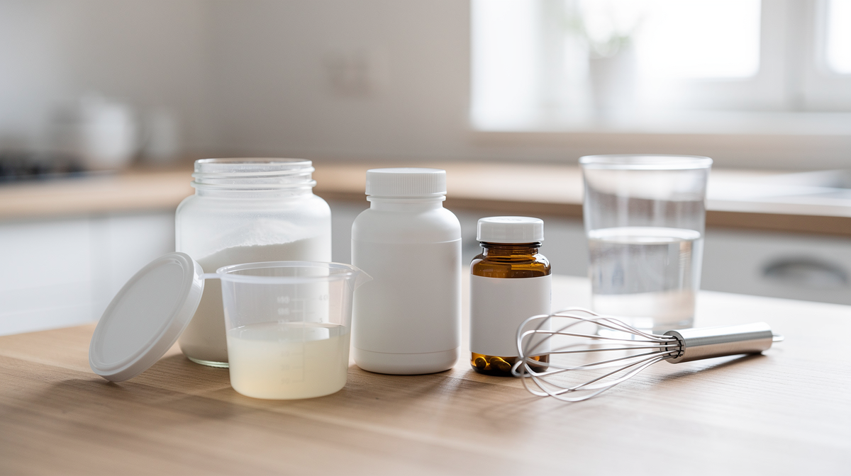 Närbild som illustrerar en kedja av aminosyror, byggstenarna i en peptid