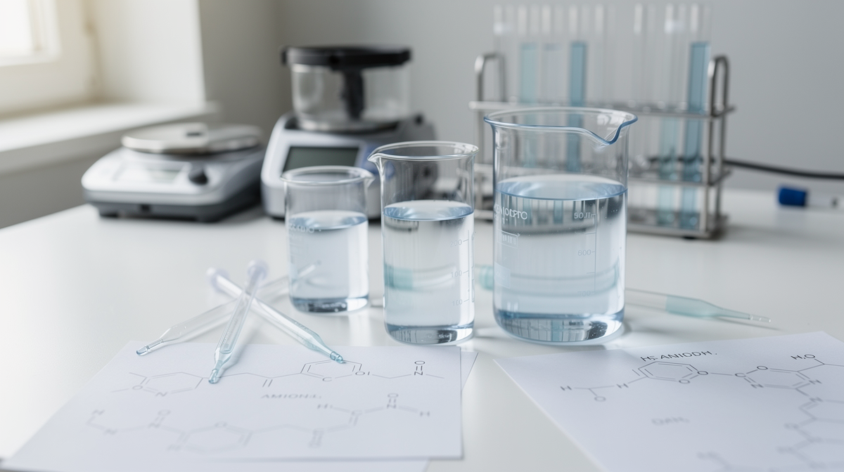 Naturliga proteinkällor med aminosyror: lax, ägg, linser och tofu på linneduk