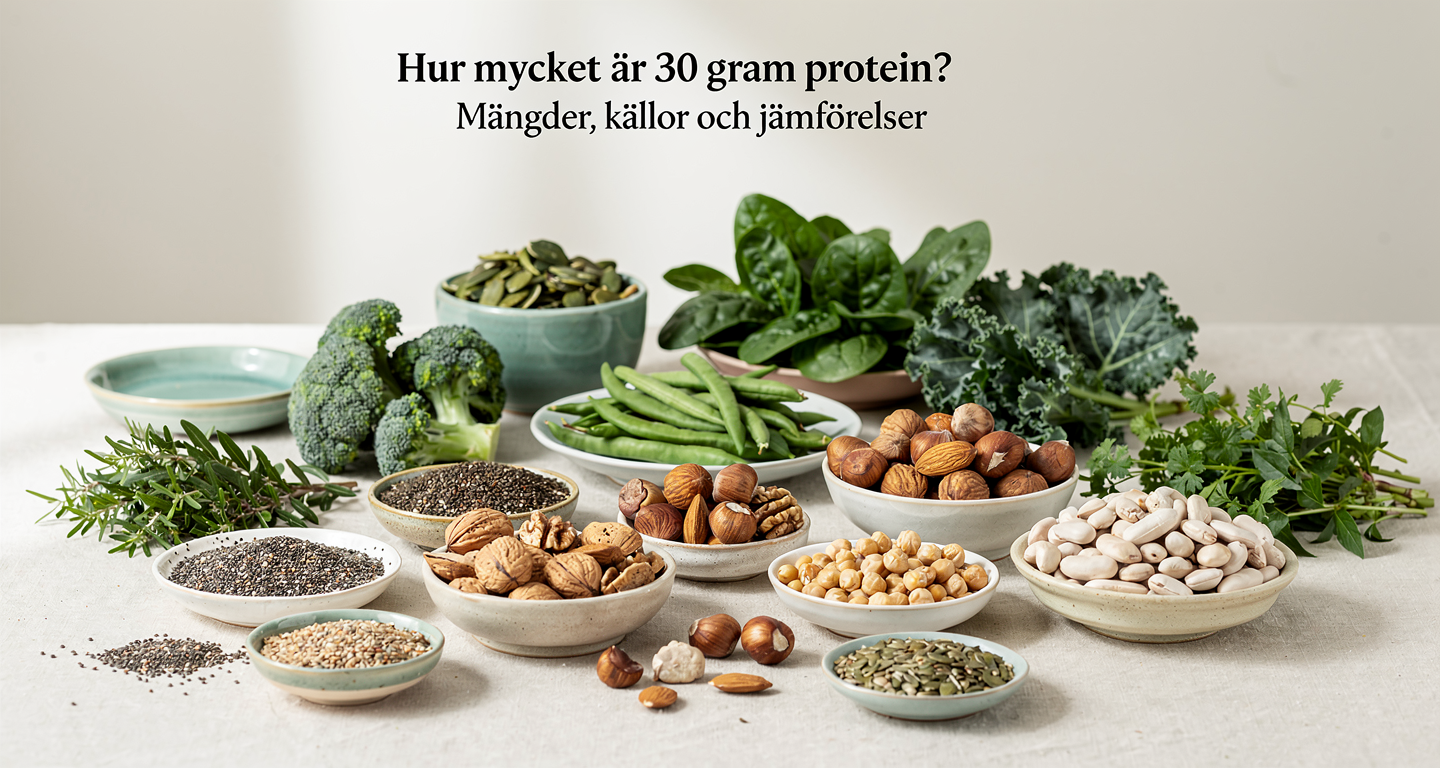 Hur mycket är 30 gram protein? Mängder, källor och jämförelser