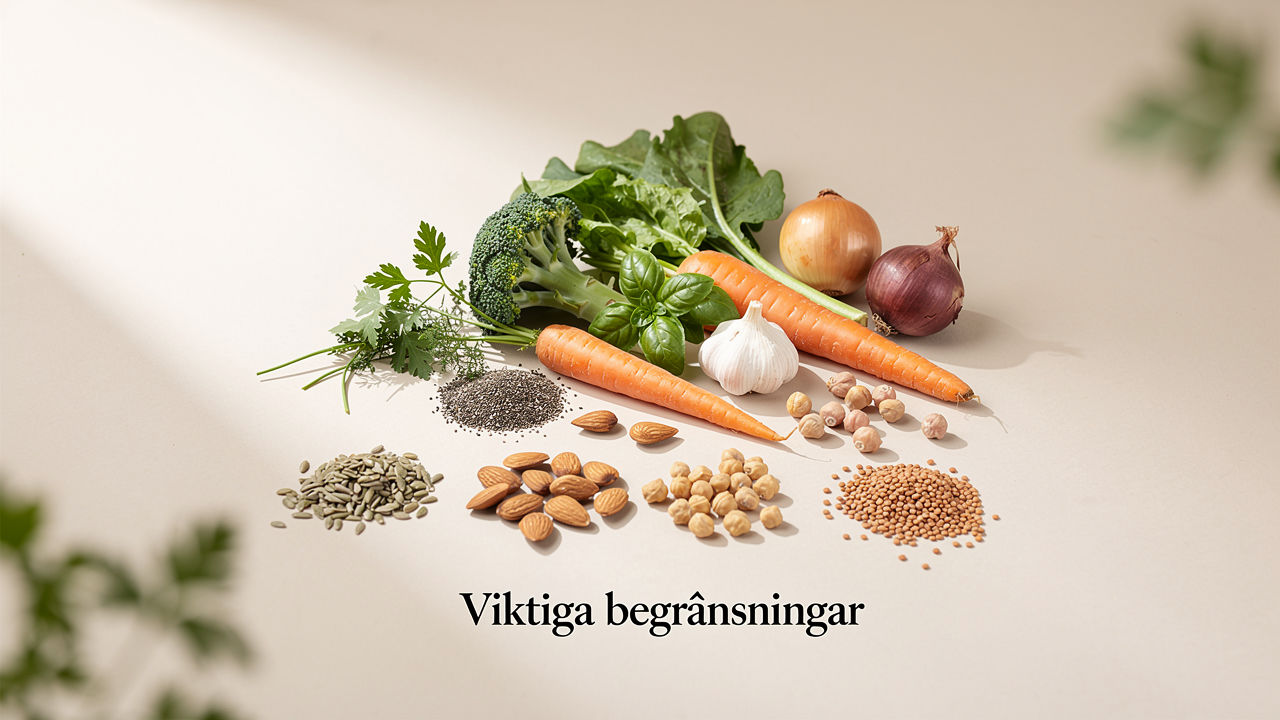 Viktiga begränsningar